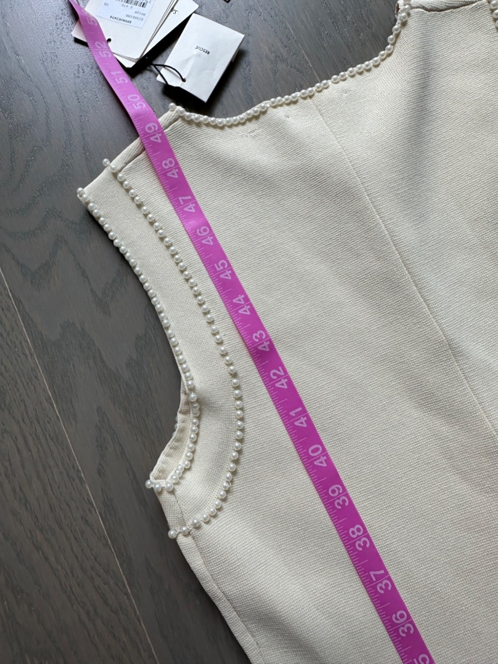Sandro Naima Ivory Cream Pearl Knit Pleated Dress With Tags FR 36 = Small - Picture 10 of 11